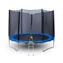 Trampolina ogrodowa z siatką zewnętrzną o średnicy 10 ft 304-312 cm + drabinka
