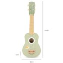 Viga Drewniane Ukulele Gitara Dla Dzieci Zielone Z Nutami