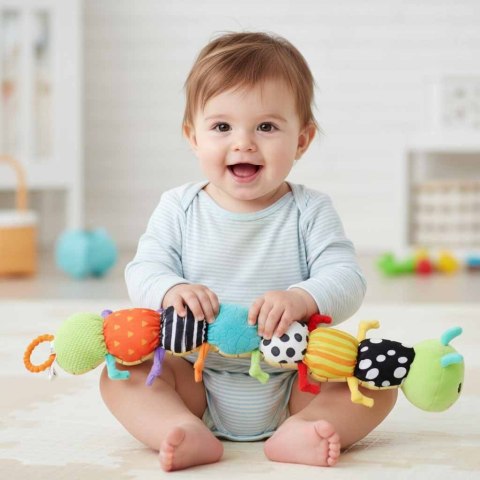 Zabawka interaktywna gąsienica pluszowa muzyczna