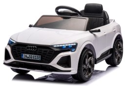 AUDI SQ8 BIAŁY Auto na akumulator, Pilot, Światła, Muzyka, Skóra, koła EVA