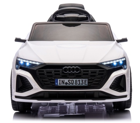 AUDI SQ8 BIAŁY Auto na akumulator, Pilot, Światła, Muzyka, Skóra, koła EVA