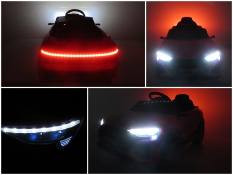 AUDI SQ8 BIAŁY Auto na akumulator, Pilot, Światła, Muzyka, Skóra, koła EVA