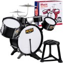 Duża rockowa perkusja bębny talerze pałeczki + krzesło IN0161 CY