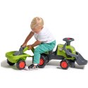 FALK Traktorek Jeździk Baby Claas z Koparką Łyżką i Przyczepą