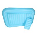 Materac dmuchany do pływania, leżak do opalania z poduszką niebieski