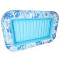 Materac dmuchany do pływania, leżak do opalania z poduszką niebieski