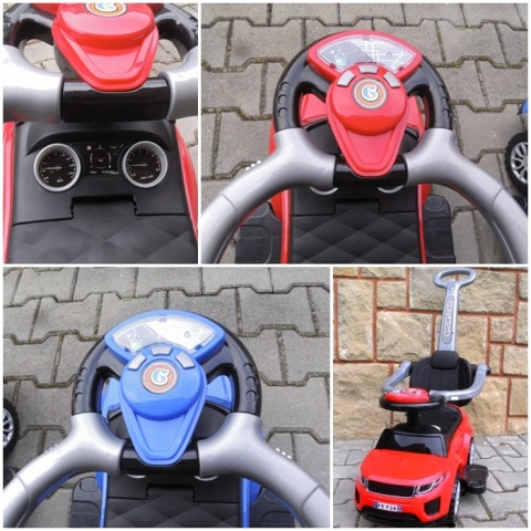 Pchacz J4 czerwony Pchacz Jeździk, chodzik, muzyka, klakson