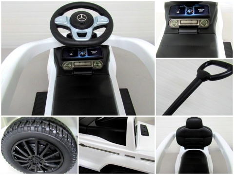 Pchacz Mercedes AMG c63 BIAŁY Jeździk, muzyka