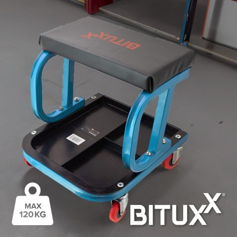 Taboret warsztatowy do garażu Krzesło na kółkach z półką na narzędzia