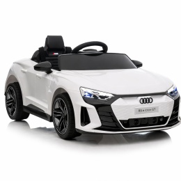 AUDI E-Tron GT Biały Auto na akumulator EVA Skóra pilot