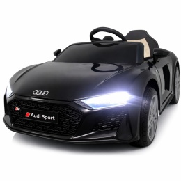 AUDI R8 Sport Czarny Auto na akumulator EVA Skóra pilot