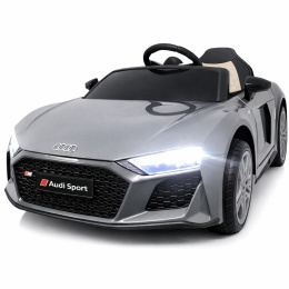 AUDI R8 Sport Szary Auto na akumulator EVA Skóra pilot