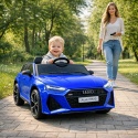 AUDI RS6 GT Niebieski Auto na akumulator EVA Skóra pilot