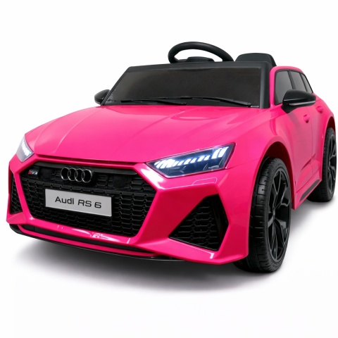 AUDI RS6 GT RÓŻOWY Auto na akumulator EVA Skóra pilot