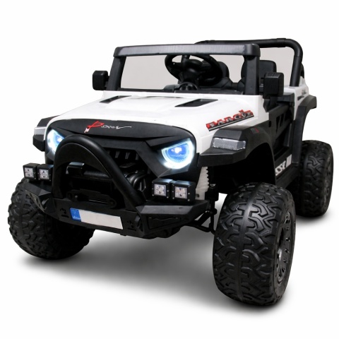 AUTO X16 R-SPORT BIAŁY Auto na akumulator EVA SKÓRA Pilot Akumulator litowo-jonowy