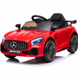 Auto dla Dzieci Mercedes GTR-S czerwony na akumulator Pilot, koła Eva, miękki fotelik