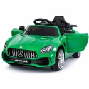 Auto dla Dzieci Mercedes GTR-S zielony na akumulator Pilot, koła Eva, miękki fotelik