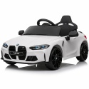 BMW m4 BIAŁY Auto na akumulator EVA Skóra pilot