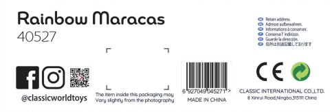 Drewniany Instrument Tęczowy Marakas Classic World