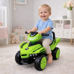 Jeździk QUAD J5 ZIELONY, chodzik, pchaczyk, muzyka, klakson