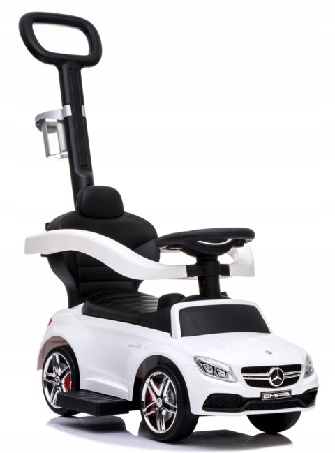 Pchacz Mercedes AMG c63 BIAŁY Jeździk, muzyka