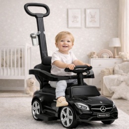 Pchacz Mercedes AMG c63 CZARNY Jeździk, muzyka