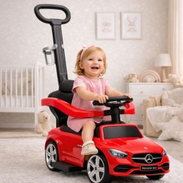 Pchacz Mercedes AMG c63 CZERWONY Jeździk, muzyka