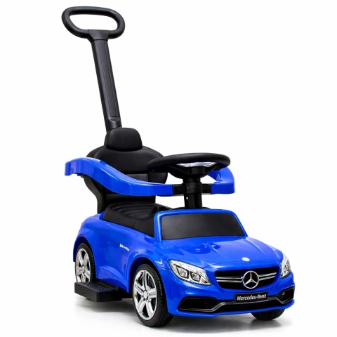 Pchacz Mercedes AMG c63 NIEBIESKI Jeździk, muzyka