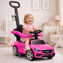 Pchacz Mercedes AMG c63 RÓŻOWY Jeździk, muzyka