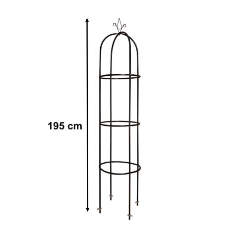 Pergola ogrodowa LUARO kolumnowa słup kolumna dzwon stojak na róże kwiaty pnące metalowa 195 cm