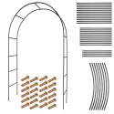 Pergola ogrodowa LUARO łuk uchwyt na róże kwiaty bluszcz pnącza metalowa 240 x 140 cm
