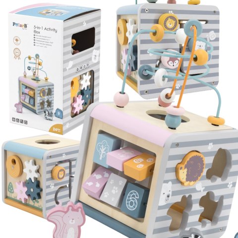 Viga Toys Polar B Activity Box Drewniane Centrum Gier 5w1