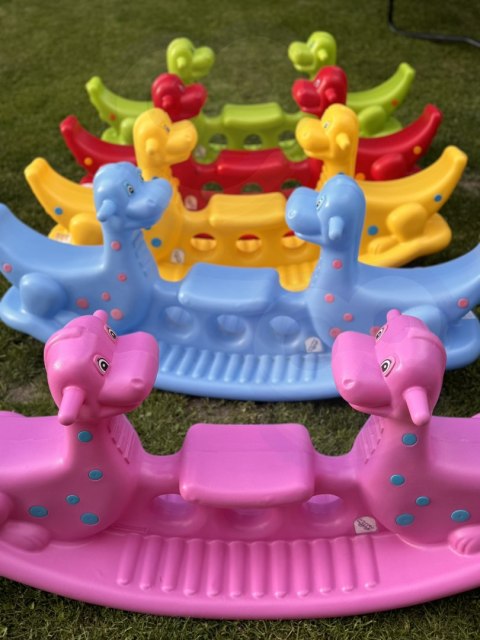 WOOPIE Bujak Wieloosobowy Dino Huśtawka Równoważna Niebieska