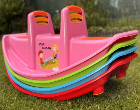 WOOPIE Bujak Wieloosobowy STAR Huśtawka Równoważna Różowa