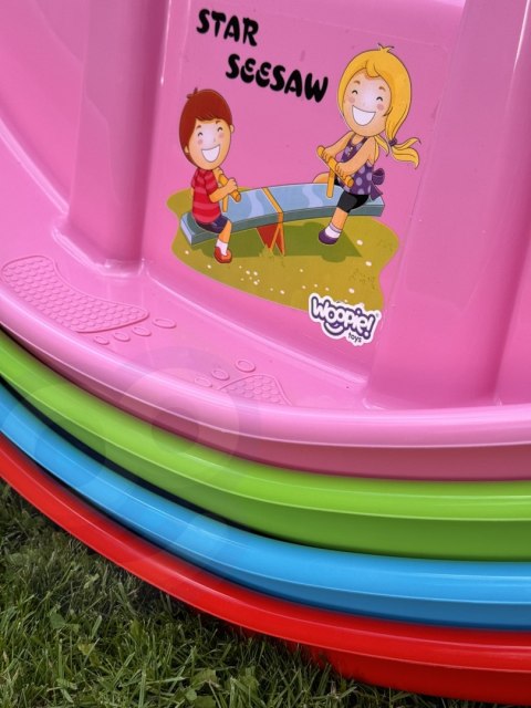 WOOPIE Bujak Wieloosobowy STAR Huśtawka Równoważna Różowa