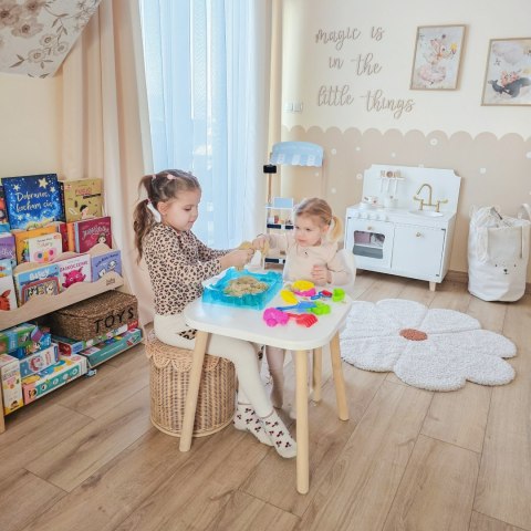 WOOPIE Piasek Kinetyczny 0,5 kg Zestaw Stolik z Foremkami