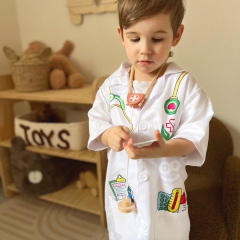 WOOPIE Ubranko Strój Lekarza Doktora dla Dzieci do ok. 120 cm