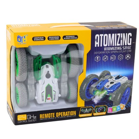 Autko Kaskaderskie Zdalnie Sterowane RC Światła Dym Drift 360° Zielone
