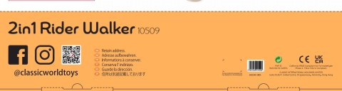 Drewniany Jeździk Pchacz 2 w 1 Classic World