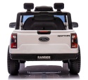 FORD RANGER Raptor BIAŁY Auto na akumulator EVA Skóra pilot AKUMULATOR LION
