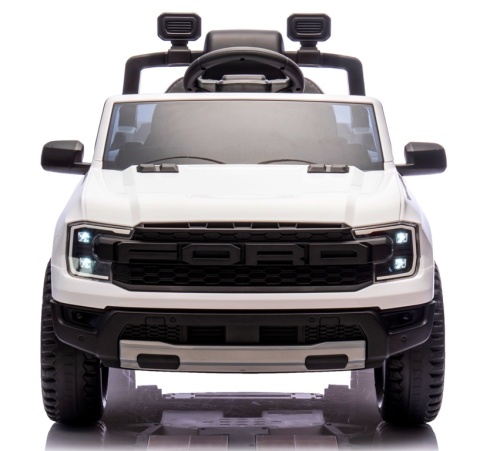 FORD RANGER Raptor BIAŁY Auto na akumulator EVA Skóra pilot AKUMULATOR LION