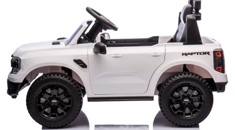 FORD RANGER Raptor BIAŁY Auto na akumulator EVA Skóra pilot AKUMULATOR LION