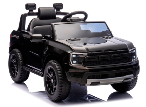 FORD RANGER Raptor CZARNY Auto na akumulator EVA Skóra pilot AKUMULATOR LION