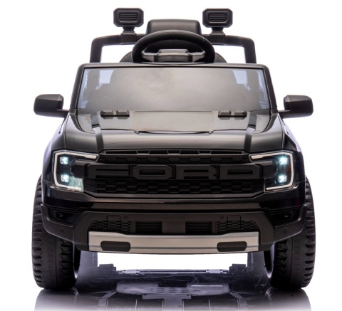 FORD RANGER Raptor CZARNY Auto na akumulator EVA Skóra pilot AKUMULATOR LION