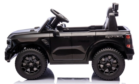 FORD RANGER Raptor CZARNY Auto na akumulator EVA Skóra pilot AKUMULATOR LION