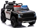 FORD RANGER Raptor CZARNY POLICE Auto na akumulator EVA Skóra pilot AKUMULATOR LION