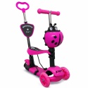 Hulajnoga H3 RÓŻOWA Jeździk 5w1 R-Sport Świecące koła LED