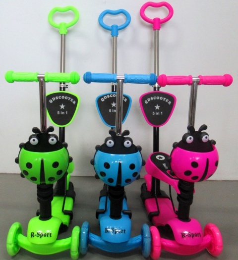 Hulajnoga H3 ZIELONA Jeździk 5w1 R-Sport Świecące koła LED