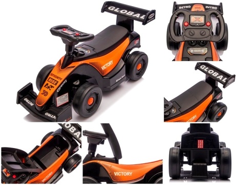 Jeździk dla dzieci J6 POMARAŃCZOWY sportowa WYŚCIGÓWKA Victory