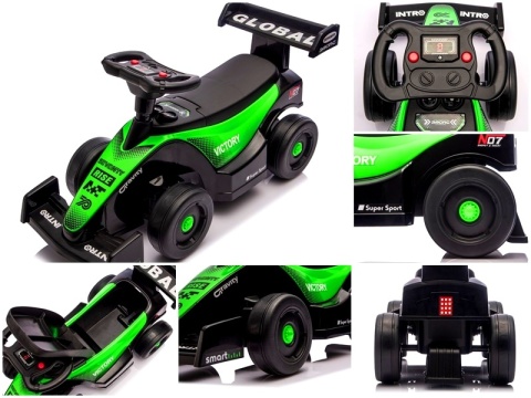 Jeździk dla dzieci J6 ZIELONY sportowa WYŚCIGÓWKA Victory